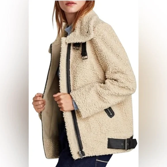 ❌SOLD❌Zara | Teddy And Faux Leather Zipper Jacket - Picture 11 of 13
